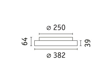 Plafoniera VOLEA 18W DIM 320MM 2120lm 3000K IP44 230V biały / srebrny/ tworzywo sztuczne - 10