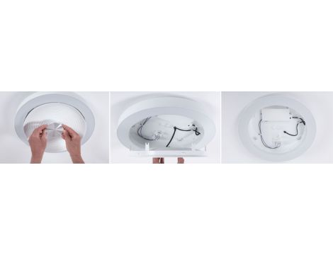 Plafoniera VOLEA 18W DIM 320MM 2120lm 3000K IP44 230V biały / srebrny/ tworzywo sztuczne - 4