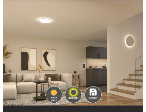 Plafoniera ATRIA SHINE LED Backlight DIM 32W 3680lm okragłą 400mm 3000K 230V biały / tworzywo sztuczne - 4