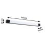 Oprawa ścienna nad lustro QUASAR LED 11,2W 3000K 900lm 700mm IP44 230V czarny / metal - 7