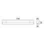 Oprawa ścienna nad lustro ORGON LED 1,5W 3000K 850lm 720mm IP44 230V czarny / aluminium - 8