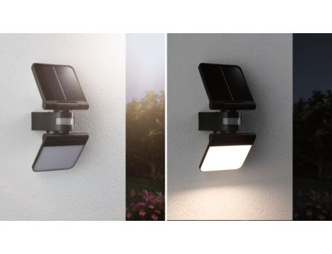 Oprawa elewacyjna LESLA LED 12.5W solar PIR 1000lm 3000K IP65 USB-C 3.6V antracyt / tworzywo sztuczne - 6