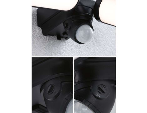 Oprawa elewacyjna SONLIG LED 2X9W solar PIR 2X1100lm 3000K IP65 USB-C 3.6V antracyt / tworzywo sztuczne - 12