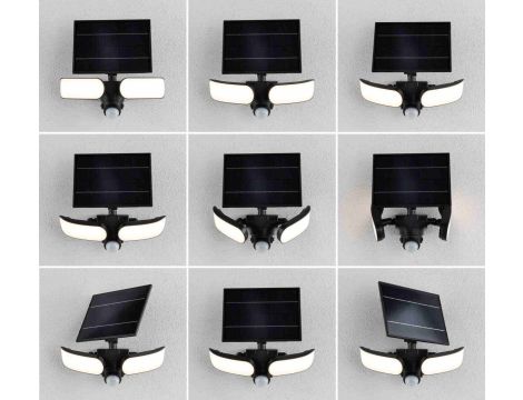 Oprawa elewacyjna SONLIG LED 2X9W solar PIR 2X1100lm 3000K IP65 USB-C 3.6V antracyt / tworzywo sztuczne - 15