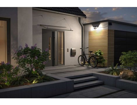 Oprawa elewacyjna SONLIG LED 2X9W solar PIR 2X1100lm 3000K IP65 USB-C 3.6V antracyt / tworzywo sztuczne - 13