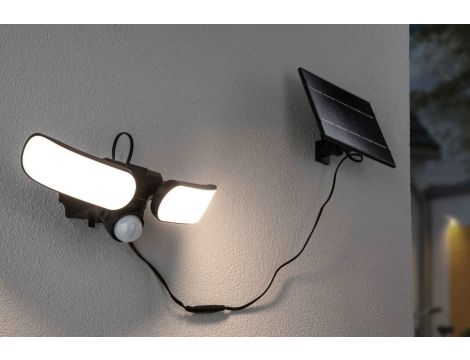 Oprawa elewacyjna SONLIG LED 2X9W solar PIR 2X1100lm 3000K IP65 USB-C 3.6V antracyt / tworzywo sztuczne - 7