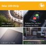 Taśma zewnętrzna LED solar 10m 3,2W DIM 3000K 28lm/m czujnik zmierzchu pilot 5V IP44 czarny / tworzywo sztuczne - 14