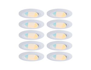 Zestaw opraw do wbudowania CALLA LED 10x5W 430lm okrągła wychylna 3000/4000/6500K IP65 230V biały matowy
