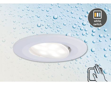 Zestaw opraw do wbudowania CALLA LED 10x5W 430lm okrągła wychylna 3000/4000/6500K IP65 230V biały matowy - 6