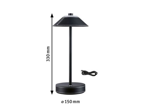Lampka stołowa akumulatorowa PELLINI LED DIM USB-C 2W 300lm 3000K-6500K IP20 czarny matowy / metal - 14