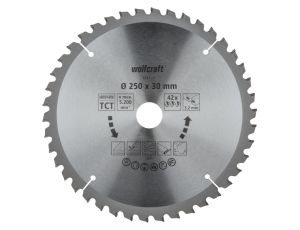 Tarcza do stołowych pilarek tarczowych 250x30, seria lila nowa, wolfcraft