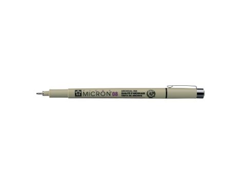 Marker, długopis Pigma Micron 08, 0,5 mm czarny, Sakura - 2
