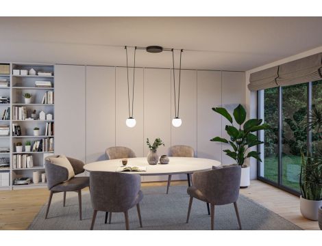 Oprawa systemu ULine BALL LED 8W 795lm 3000K 150mm IP20 48V czarny / aluminium - 4