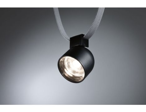 Reflektor systemu ULine RONDE LED 7W 405lm 3000K 85mm IP20 48V czarny / aluminium