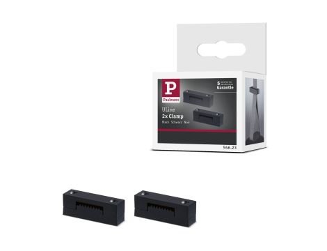 Zacisk prosty taśmy systemu ULine 2 szt. IP20 czarny / aluminum - 12