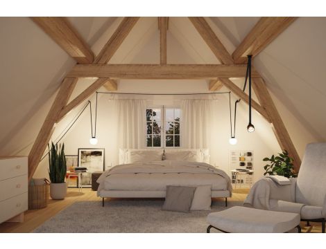 Uchwyt ścienno sufitowy systemu ULine 60mm IP20 czarny / aluminium - 11