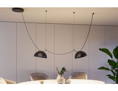 Zawiesie linkowe do taśm systemu ULine max.200cm czarny / tworzywo sztuczne - 8