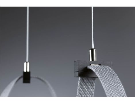 Zawiesie linkowe do taśm systemu ULine max.200cm czarny / tworzywo sztuczne - 3