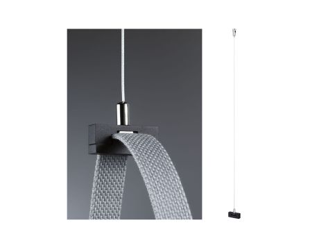 Zawiesie linkowe do taśm systemu ULine max.200cm czarny / tworzywo sztuczne