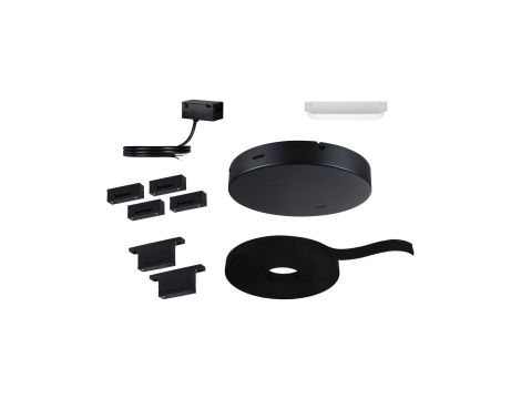 Zestaw podstawowy systemu ULine z taśmą 10m czarny max.150W 230V/48V czarny / aluminum