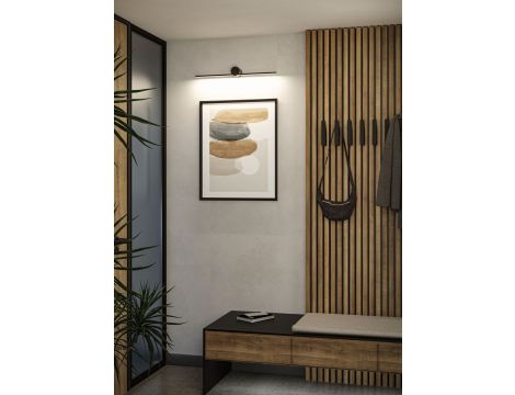 Oprawa ścienna SAVA LED nad lustro 5W 300lm 3000K 600mm IP44 230V czarny matowy / metal - 5