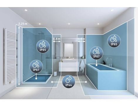 Oprawa ścienna SAVA LED nad lustro 13,5W 850lm 3000K 1200mm IP44 230V czarny matowy / metal - 8