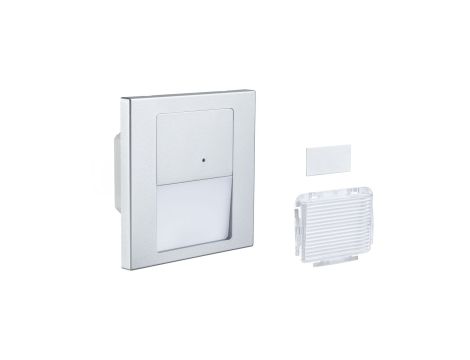 Oprawa przyschodowa TSARO LED czujnik ruchu i zmierzchu kwadrat 1x1,W 80lm 2700K IP20 230V chrom matowy / tworzywo sztuczne - 7