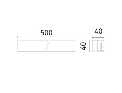 Oprawa liniowa systemu LINION LED 8,5W 0,5m 3000K IP20 24V czarny RAL 9004 /  aluminium - 14