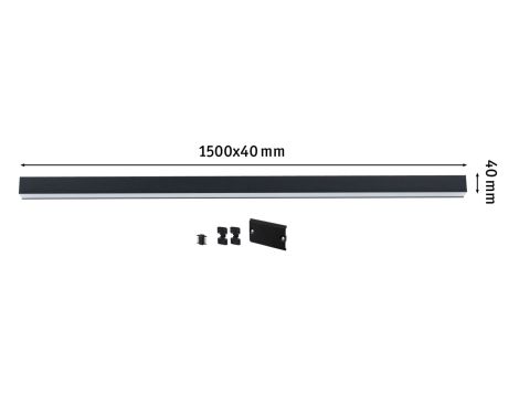 Oprawa liniowa systemu LINION LED 25,5W 1,5m 3000K IP20 24V czarny RAL 9004 / aluminium - 15