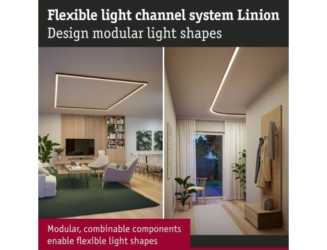 Oprawa liniowa systemu LINION LED 13W 90st. 3000K IP20 24V czarny RAL 9004 / aluminium - 14