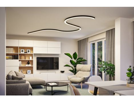 Oprawa liniowa systemu LINION LED 13W 90st. 3000K IP20 24V czarny RAL 9004 / aluminium - 7