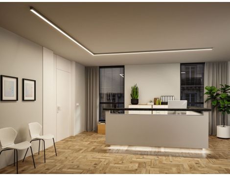 Łącznik L systemu LINION LED 3.5W 90st. 3000K 200lm IP20 24V chrom matowy RAL 9006 / aluminium - 6