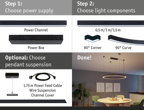 Zasilanie systemu Linion Power Box 230/24V  SH Zigbee DIM max. 144W czarny mat / tworzywo sztuczne - 11