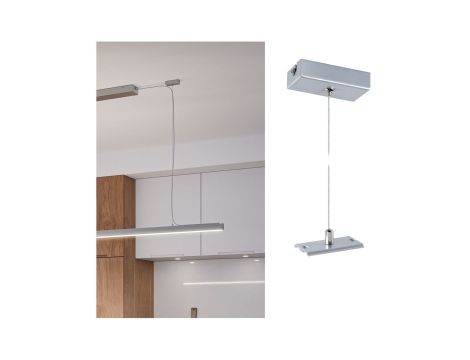 Zawieszenie linowe systemu Linion 0,1-1,5 m do rozwiązania wahadłowego chrom mat / metal