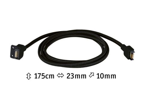 Przewód zasilający systemu LINION LED 1,75m IP20 24V DC czarny matowy / tkanina tworzywo sztuczne - 6