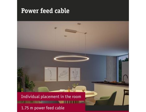 Przewód zasilający systemu LINION LED 1,75m IP20 24V DC szary / tkanina tworzywo sztuczne - 8