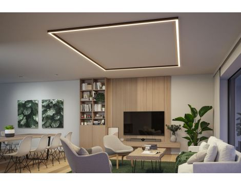 Oprawa liniowa systemu LINION Power Channel LED 17W 1m 3000K IP20 100VA 230V/24V czarny RAL 9004 / aluminium - 10