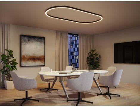 Oprawa liniowa systemu LINION Power Channel LED 17W 1m 3000K IP20 100VA 230V/24V czarny RAL 9004 / aluminium - 6