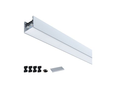 Oprawa liniowa systemu LINION Power Channel LED 17W 1m 3000K IP20 100VA 230V/24V chrom matowy RAL 9006 / aluminium - 14