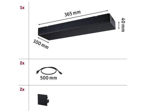 Zasilanie systemu Linion Power Box 230/24V max. 120W czarny mat / tworzywo sztuczne - 11