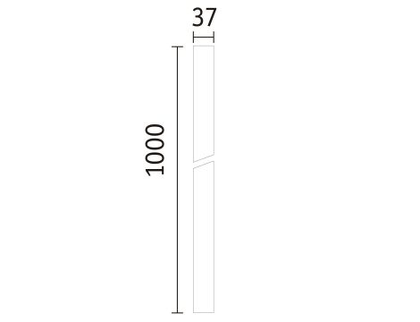 Maskownica profilu aluminiowego systemu LINION 1m czarny matowy / tworzywo sztuczne - 7