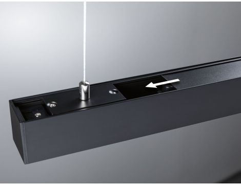 Maskownica profilu aluminiowego systemu LINION 1m czarny matowy / tworzywo sztuczne - 4