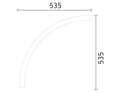 Maskownica profilu wygiętego aluminiowego systemu LINION biały / tworzywo sztuczne - 10