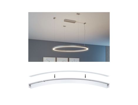 Maskownica profilu wygiętego aluminiowego systemu LINION biały / tworzywo sztuczne