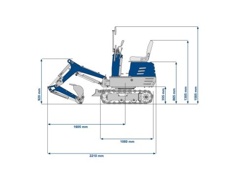 Minikoparka Scheppach EXC815 - 22