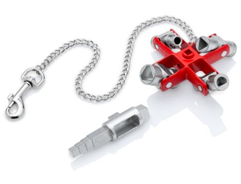 Knipex - Klucz uniwersalny do zastosowań w budownictwie, Do wszystkich standardowych tablic rozdzielczych i systemów odcinających  - 00 11 06 V01