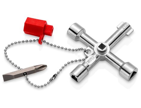 Knipex - Klucze wielofunkcyjne do szaf sterowniczych, Do wszystkich standardowych tablic rozdzielczych i systemów odcinających  - 00 11 03