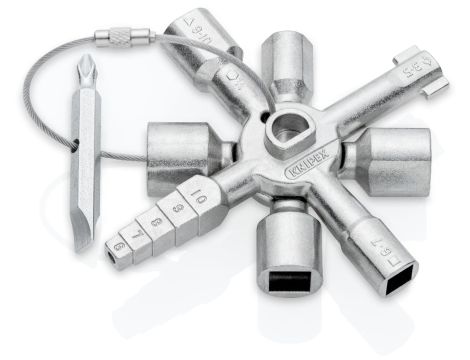 Knipex - KNIPEX TwinKey®, Klucze wielofunkcyjne do szaf sterowniczych Do wszystkich standardowych tablic rozdzielczych i systemów odcinających - 00 11 01