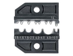 Knipex - Matryca zagniatająca, Do końcówek kablowych nieizolowanych oraz łączników kablowych nieizolowanych wg DIN 46341  - 97 49 14