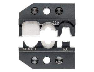 Knipex - Matryca zagniatająca, Do złączy fotowoltaicznych MC4® (Multi-Contact) & MC4® EVO2  - 97 49 66 6